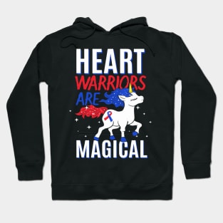 Heart Warrior Magical Unicorn Red And Blue Great Vessels CHD Hoodie